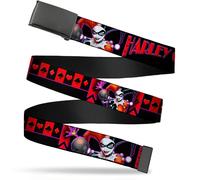 Buckle-Down Boys' Big Kids Web Belt Harley Quinn 1.0" 1.0" Wide - Fits up to Kid