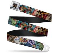 Buckle-Down Boys Seatbelt Belt Dc Comics Bombshells Wdc019 1.5" Wide - 32-52 Inc