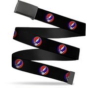 Buckle-Down Boys Web Belt Grateful Dead 1.5" 1.5" Wide - Fits up to 42" Pant Siz