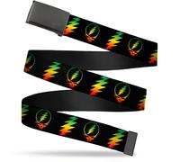 Buckle-Down Boys Web Belt Grateful Dead 1.5" 1.5" Wide - Fits up to 42" Pant Siz