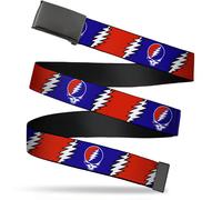 Buckle-Down Boys Web Belt Grateful Dead 1.5" 1.5" Wide - Fits up to 42" Pant Siz