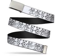 Buckle-Down Boys Web Belt Grateful Dead 1.5" 1.5" Wide - Fits up to 42" Pant Siz