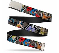 Buckle-Down Boys Web Belt Justice League1.5 1.5" Wide - Fits up to 42" Pant Size