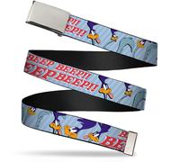 Buckle-Down boys Web Belt Road Runner 1.5" 1.5" Wide - Fits up to 42" Pant Size