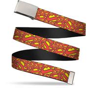 Buckle Down Boys Web Belt Superman 1.5" 1.5" Wide - Fits up to 42" Pant Size Mul