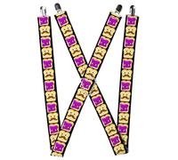 Buckle-Down Bretelle, Burro di Arachidi Baffi Gelatina, Multicolore, 1.5-Inch Wide Regular