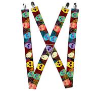 Buckle Down - Bretelle Teschi di Zucchero - Multicolore - Taglia Unica Uomo
