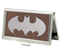 Buckle-Down Business Card Holder - Batman Marquetry Black Walnut/Metal - Small B