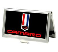 Buckle-Down Business Card Holder - Camaro Badge Black/Red/White/Blue - Small
