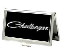 Buckle-Down Business Card Holder - CHALLENGER Script Black/White/Gray - Small
