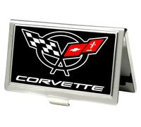 Buckle-Down Business Card Holder - Corvette Black/White/Red - Small
