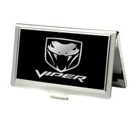 Buckle-Down Business Card Holder - Dodge Viper Logo Black/Silver - Small