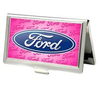 Buckle-Down Business Card Holder - Ford Oval w/Text Pink - Small
