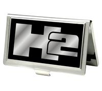 Buckle-Down Business Card Holder - H2 Black/Silver - Small