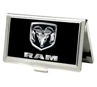 Buckle-Down Business Card Holder - Ram Logo Black/Silver - Small