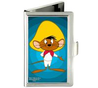 Buckle-Down Business Card Holder - Speedy Gonzalez Pose Blue - Small