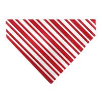 Buckle-Down Candy Cane3 Stripe White 3 Red Black Slip On Collar Bandana Only
