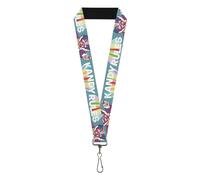 Buckle-Down Candy Land Lanyard, Candy Land Kandy Rules King Kandy Pose Teal Mult