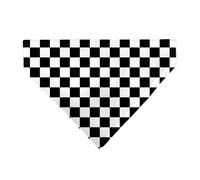 Buckle-Down Checker Black White Slip On Collar Bandana Only