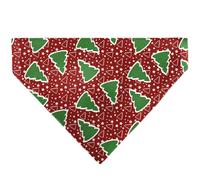 Buckle-Down Christmas Trees Stars Red White Green Black Slip On Collar Bandana O