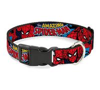 Buckle-Down Collare con Clip in plastica Amazing Spider-Man, Larghezza 3,8 cm, Collo 40,6-58,4 cm, Taglia M