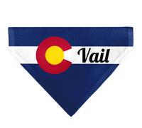 Buckle-Down Colorado Vail Flag Blue White Red Yellow Slip On Collar Bandana Only