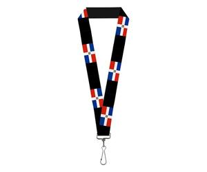 Buckle-Down Cordino - Bandiere della Repubblica Dominicana/Blocchi neri