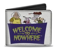 Buckle-Down Portafoglio con scritta "Courage the Cowardly Dog", in pelle vegana