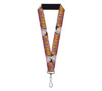 Buckle-Down Crunchyroll Lanyard, Dr Stone Title Logo and Gen Asagiri Face Purple