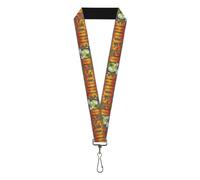Buckle-Down Crunchyroll Lanyard, Dr Stone Title Logo and Suika Crying Pose Brown