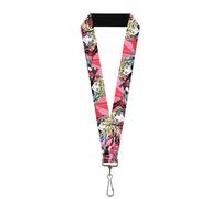 Buckle-Down DC Comics Lanyard, Harley Quinn Puddin Poses Anime Graphics Pink Red