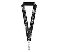 Buckle-Down DC Comics Lanyard, The Joker Smiling Eyes Sketch Close Up Black Whit