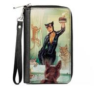 Buckle-Down DC Comics, portafoglio con cerniera, copertina per libro dei fumetti DC Comics Catwoman numero 34, in pelle vegana, 19,1 x 11,4 cm, casual