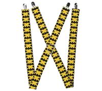 Buckle-Down DC Comics Suspenders, Bat Signal Black Yellow Black