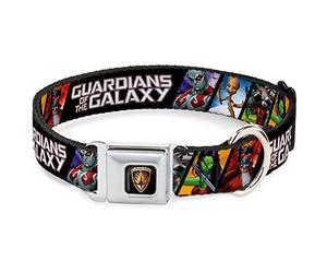 Buckle Down DC-WMC127-L Collare per Cani con Cintura di Sicurezza, Grande, Guardiani della Galassia: Drax-Gamora-Groot-Rocket Raccoon-Star-Lord