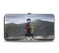Buckle-Down Demon Slayer Wallet, Hinged, Demon Slayer Chibi Tanjiro Face and Giy
