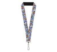 Buckle-Down Dexter's Laboratory Lanyard, Dexter Poses, Blue, Elastic