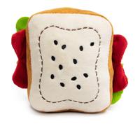Buckle-Down Dog Toy, Plush Squeaker Scooby Doo Sandwich, Multi Color, 6" x 6", D