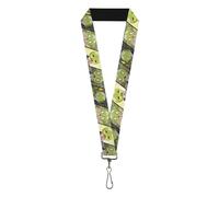 Buckle-Down Dr. Stone Lanyard, Dr Stone Title Logo and Suika Pose Blocks, Elasti