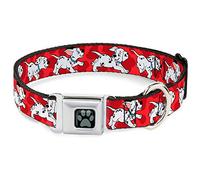 Buckle Down Dyfk Dalmata Paw Full Color Nero/Grigio Collare