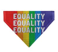 Buckle-Down Equality Blocks Rainbow Blue White Black Slip On CollarÊBandana Only