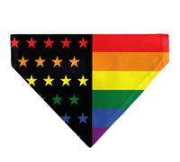 Buckle-Down Flag American Pride Rainbow Black Black Slip On CollarÊBandana Only