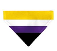 Buckle-Down Flag Non Binary Stripe Black Slip On CollarÊBandana Only