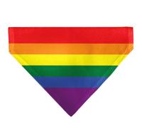 Buckle-Down Flag Pride Rainbow Black Slip On CollarÊBandana Only