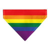 Buckle-Down Flag Pride Rainbow Black Slip On CollarÊBandana Only