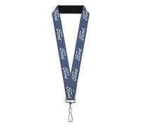 Buckle-Down Ford Lanyard, Ford Script Blue White, Elastic