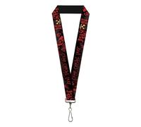 Buckle-Down Friday the 13th Lanyard, Jason Mask Camp Crystal Lake Hand Prints Bl