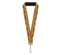 Buckle-Down Grateful Dead Lanyard, Grateful Dead Sunshine Daydream Skeleton Oran
