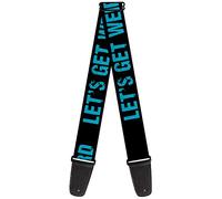 Buckle-Down GS-W31257 - Tracolla per chitarra "Let's get weird Weathered Black/Bright Blue"