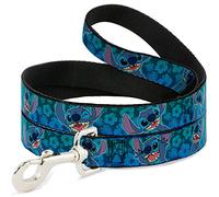 Buckle Down Guinzaglio per cane Stitch Expressions Hibiscus Collage Verde-Blu WIDE 1.5"